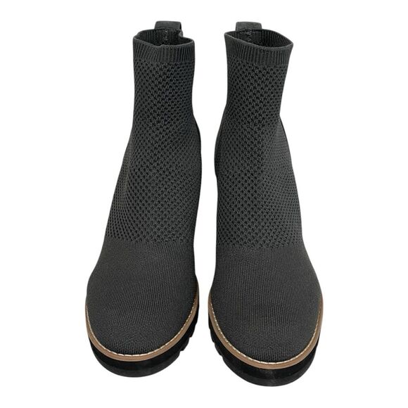 EILEEN FISHER | Dark Gray Pull On Stretch Quill Street Bootie 9 - Picture 2 of 9